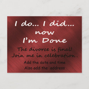 Carte Postale Le divorce est définitif