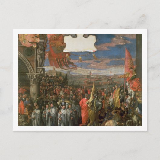 Carte Postale Le Doge Andrea Contarini de retour victorieux (Devant)