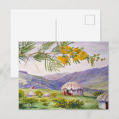 Carte Postale Le Doornboom sud-africain et les Fingo Huts (Devant / Derrière)