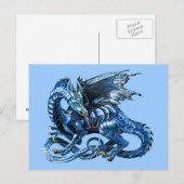 Carte Postale Le dragon bleu - (Devant / Derrière)