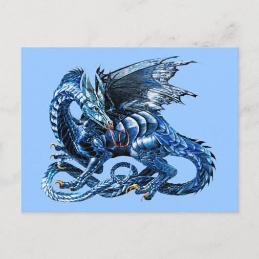 Carte Postale Le dragon bleu - (Devant)