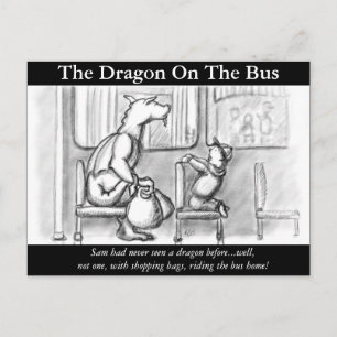 Carte Postale Le Dragon Dans Le Bus.