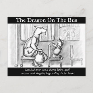 Carte Postale Le Dragon Dans Le Bus.
