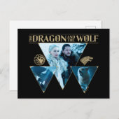 Carte Postale Le Dragon et le Wolf Daenerys & Jon Graphic (Devant / Derrière)