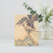 Carte Postale "Le dragon pris la reine" par Arthur Rackham (Debout devant)