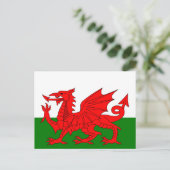Carte Postale Le Dragon Rouge [Drapeau du Pays de Galles] (Debout devant)