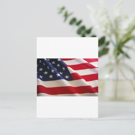 Carte Postale Le drapeau américain (Debout devant)
