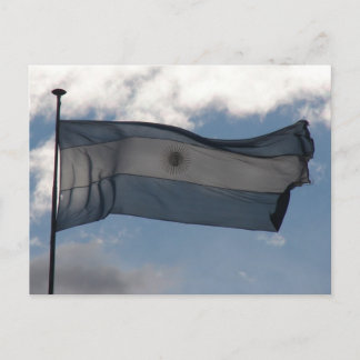 Carte Postale Le drapeau argentin