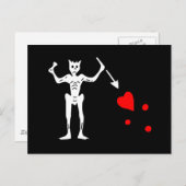 Carte Postale Le drapeau authentique de la Barbe Noire (Devant / Derrière)