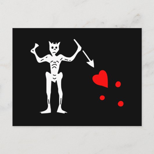 Carte Postale Le drapeau authentique de la Barbe Noire (Devant)