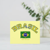 Carte Postale Le drapeau brésilien (Debout devant)