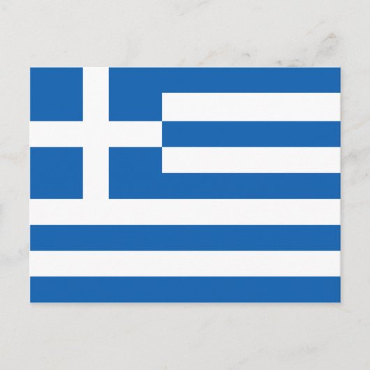 Carte Postale Le Drapeau de Grèce (Devant)