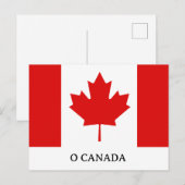 Carte Postale Le drapeau de la feuille d'érable du Canada (Devant / Derrière)