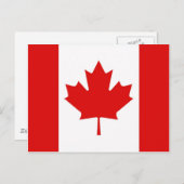Carte Postale Le drapeau de la Feuille d'érable du Canada (Devant / Derrière)
