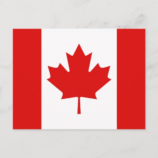 Carte Postale Le drapeau de la Feuille d'érable du Canada (Devant)