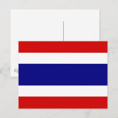 Carte Postale Le drapeau de la Thaïlande (Devant / Derrière)
