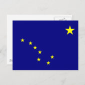 Carte Postale Le drapeau de l'Alaska (Devant / Derrière)