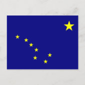 Carte Postale Le drapeau de l'Alaska (Devant)