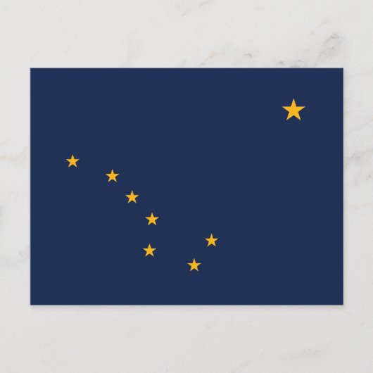 Carte Postale Le drapeau de l'Alaska (Devant)
