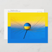 Carte Postale Le drapeau de l'espoir ukrainien (Devant / Derrière)