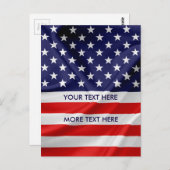 Carte Postale Le drapeau des États-Unis d'Amérique (Devant / Derrière)