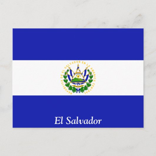 Carte Postale Le drapeau du Salvador. (Devant)