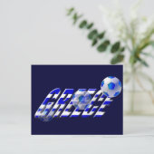 Carte Postale Le drapeau grec du football (Debout devant)