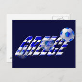 Carte Postale Le drapeau grec du football (Devant / Derrière)