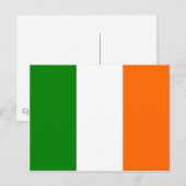 Carte Postale Le drapeau irlandais (Devant / Derrière)