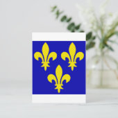 Carte Postale Le drapeau médiéval de France (Debout devant)