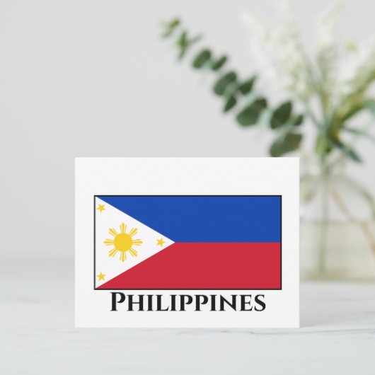Carte Postale Le drapeau philippin (Debout devant)
