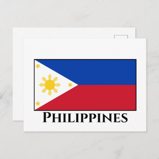 Carte Postale Le drapeau philippin (Devant / Derrière)