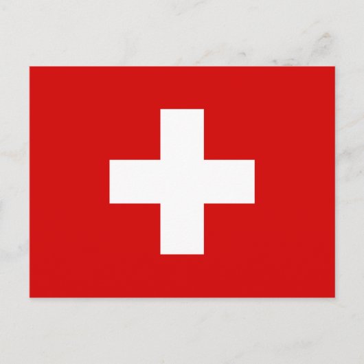 Carte Postale Le drapeau suisse (Devant)