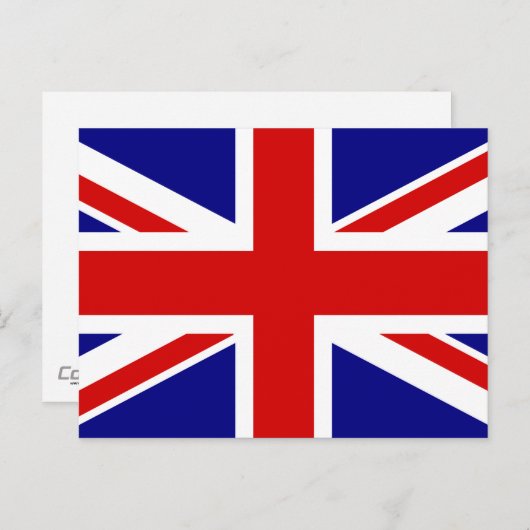 Carte Postale Le drapeau Union Jack (Devant / Derrière)