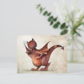 Carte Postale Le drôle petit dragon de l'enfant (Debout devant)