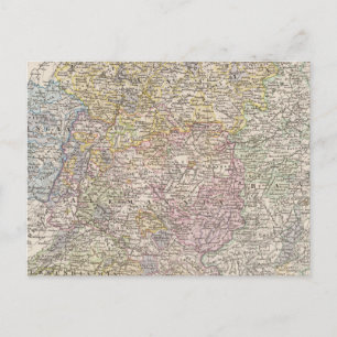 Carte Postale Le duché de Francia, Alemannia, Bavière