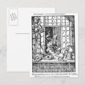 Carte Postale Le fabricant d'armures, gravé par Hartman Schopper (Devant / Derrière)