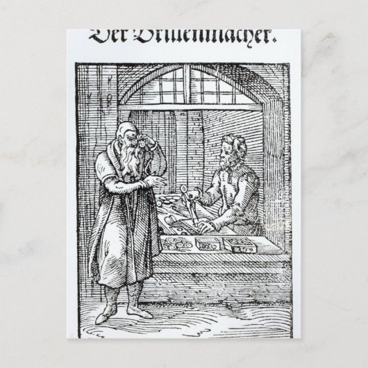 Carte Postale Le fabricant de lunettes (Devant)
