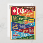 Carte Postale Le fanion du Canada (Devant / Derrière)