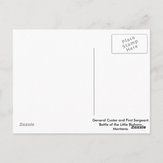 Carte Postale Le fantôme de Custer (Dos)