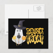 Carte Postale Le fantôme devient un trait de traitement (Devant / Derrière)