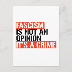 Carte Postale Le fascisme n'est pas une opinion