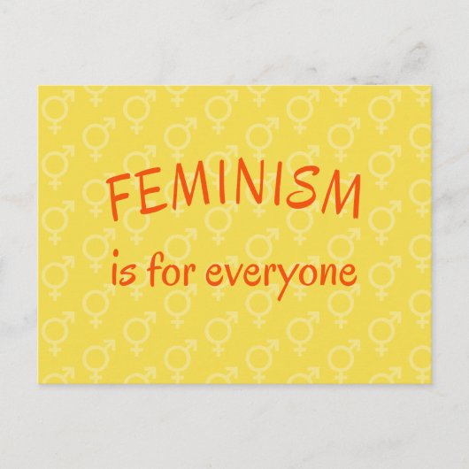 Carte Postale Le féminisme pour tous jaune (Devant)