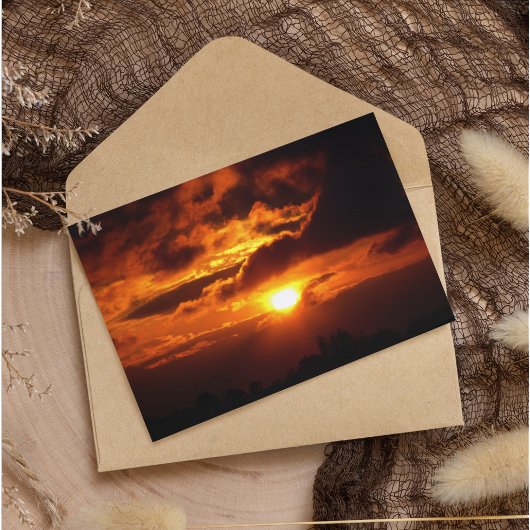 Carte Postale Le feu dans le ciel