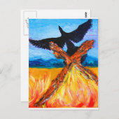 Carte Postale Le feu du Phénix montant (Devant / Derrière)