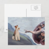 Carte Postale Le fil du député de Dieu Fox Terrier (M) (Devant / Derrière)