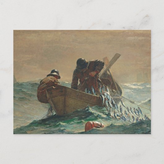 Carte Postale Le filet de hareng, 1885 (huile sur toile) (Devant)