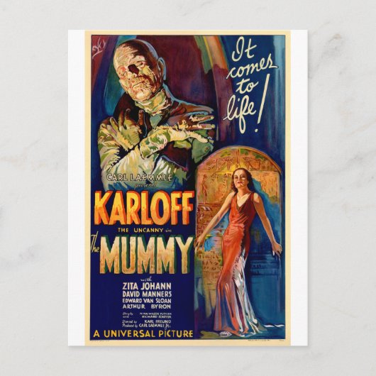 Carte Postale Le film de la momie 1932 (Devant)