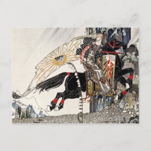 Carte Postale Le fils de la veuve : Le Lad à cheval noir