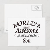 Carte Postale Le fils le plus génial du monde (Devant / Derrière)